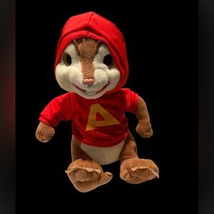 Alvin Red Hoodie Chipmunk Stuffed Animal